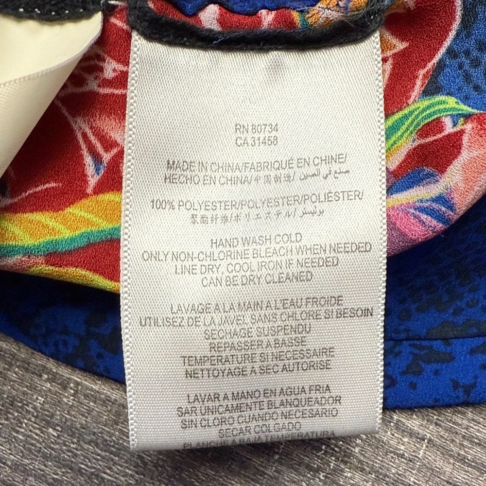 BCBGMaxAzria Kids One Piece in Blue and Orange Floral - Picture 7 of 7